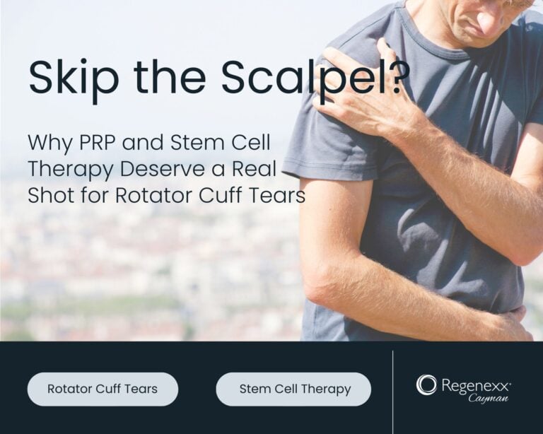 PRP and stem cell therapy for rotator cuff tears at Regenexx Cayman.