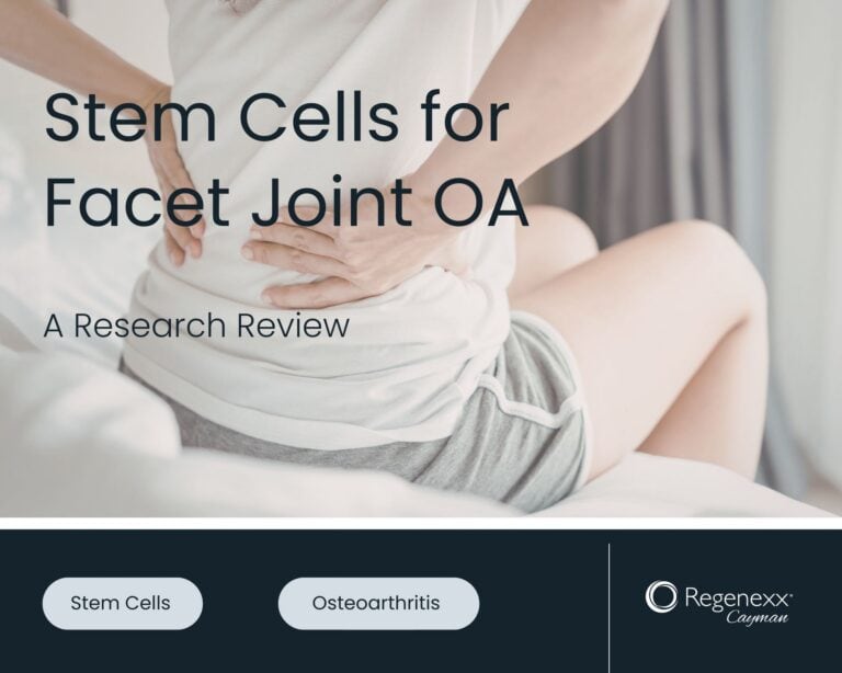 person with chronic back pain and facet joint osteoarthritis
